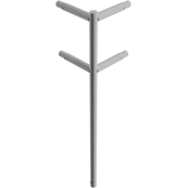 Protective railing | Steel tube  48 mm | Fixed postfor casting in concrete | Corner post | hot-dip galvanized